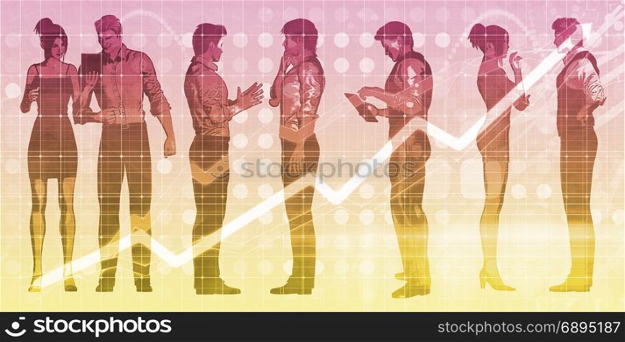 Group of Business People in a Presentation Background. Group of Business People