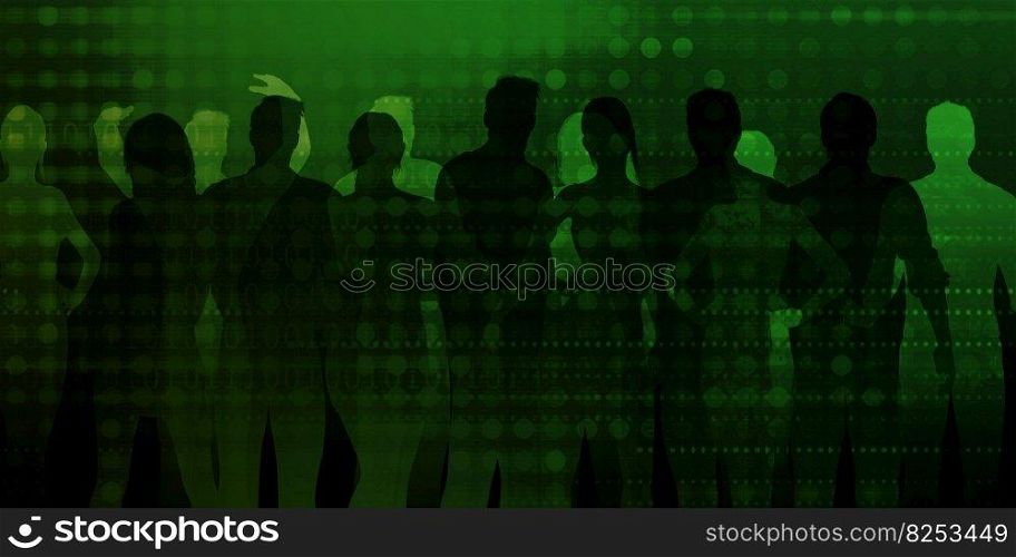 Group of Business People Standing Confidently in a Line. Group of Business People Standing