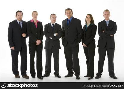 Group Of Business People Standing In A Line