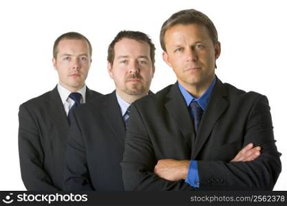 Group Of Businessmen Looking Stern
