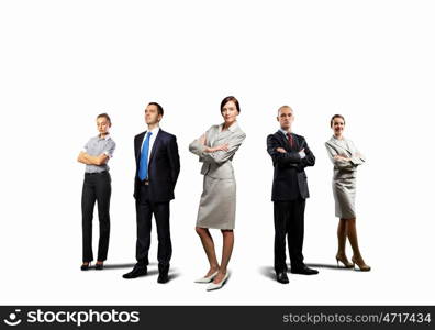 Group of businesspeople. Image of businesspeople group posing. Teamwork concept