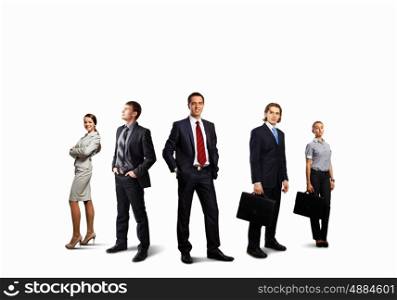 Group of businesspeople. Image of businesspeople group posing. Teamwork concept