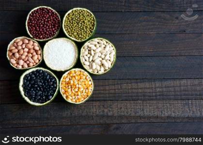 Group of cereals, healthy food, rich vitamin b, fibre, rich carbohydrates and protein, use grain everyday can help lose weight, reduce calories, prevent cancer and antioxidant, this food very cheap