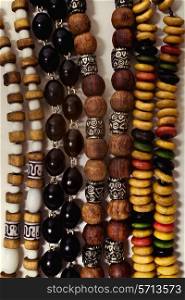group of Ethnic esoteric beads closeup