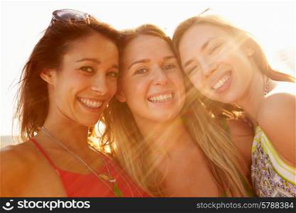 Group Of Female Friends On Summer Holiday Together