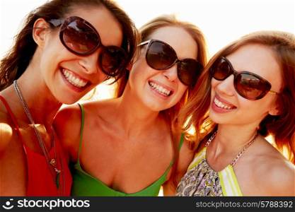 Group Of Female Friends On Summer Holiday Together