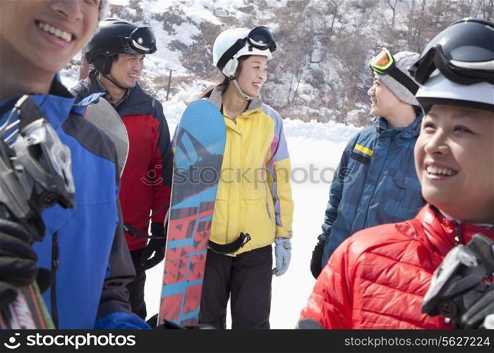 Group of Friends in Ski Resort