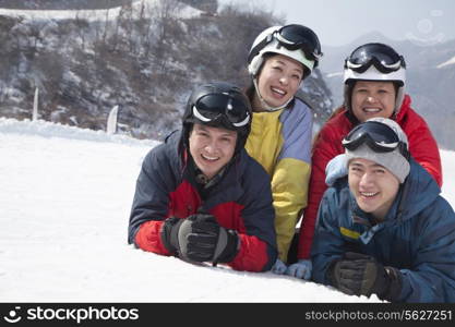 Group of Friends in Ski Resort