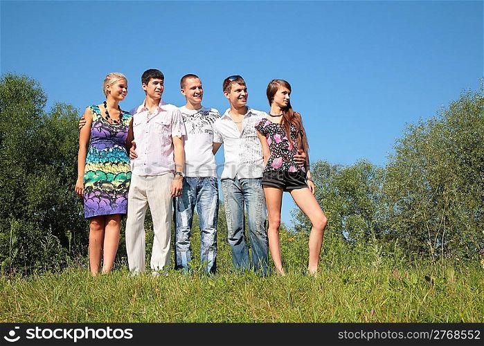 Group of friends outdoor in summer