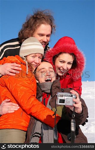 group of friends photographs itself