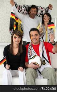 Group of German soccer supporters
