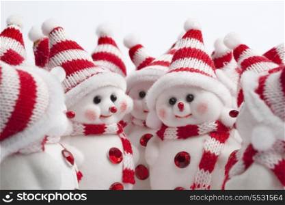 Group of little snowmen