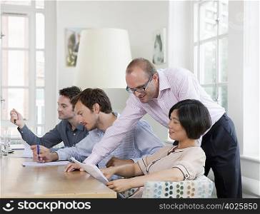 Group of people at a conference table