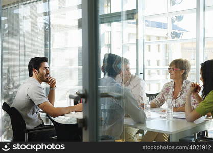Group of people having a casual meeting