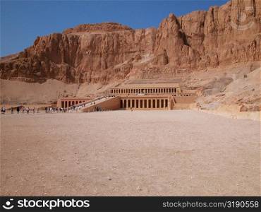 Group of people in front of a temple, Egypt