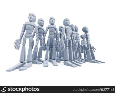 group of people, isolated illustration