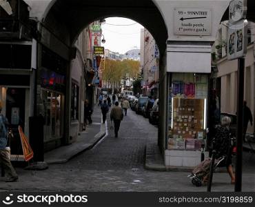 Group of people walking on the street, Paris, France