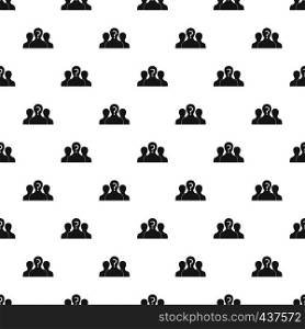 Group of people with unknown personality pattern seamless in simple style vector illustration. Group of people with unknown personality pattern