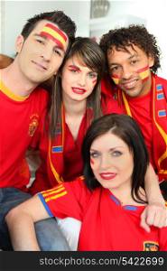 Group of Spanish football supporters