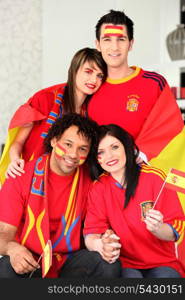 Group of Spanish supporters