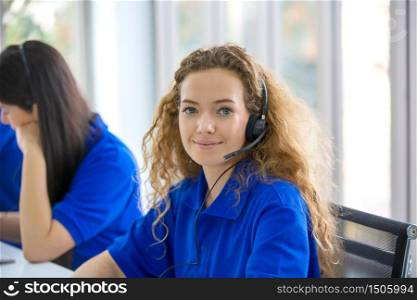 group of staff new online business sale team people and call center it support helping customer to find a solution for business and advice customer