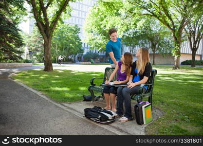 Group of students at university campus