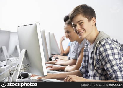 Group Of Students In Computer Class