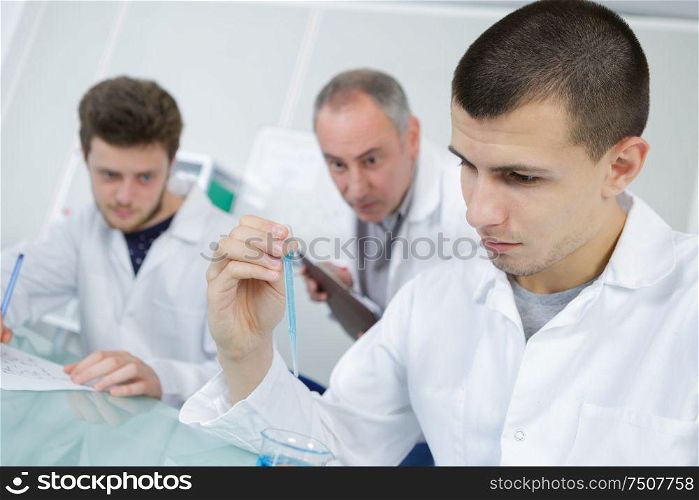group of students in the lab