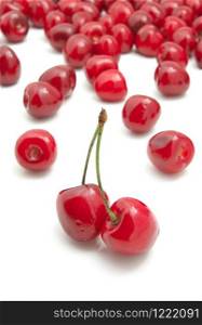 Group of sweet cherries. Element of design.