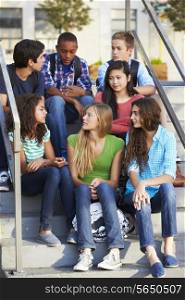 Group Of Teenage Pupils Outside Classroom