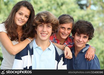 Group of teens after school