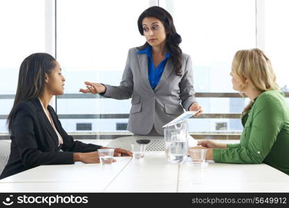 Group Of Women Meeting In Office