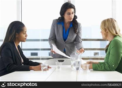 Group Of Women Meeting In Office