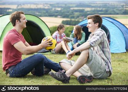 Group Of Young Friends Camping In the Countryside