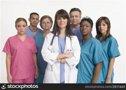 Group portrait of doctor and nurses