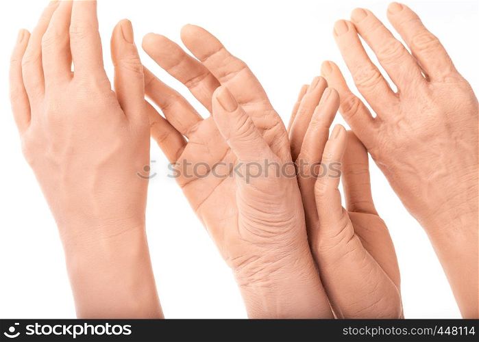 group silicone prosthesis hands, medicine pink implants for person