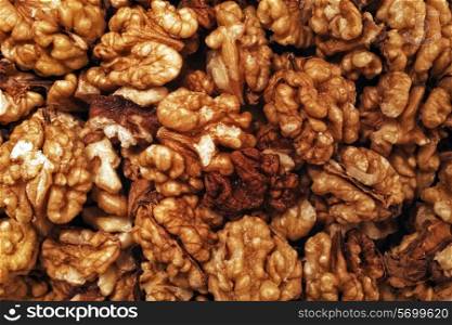 Group walnuts without shell macro