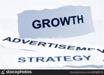 Growth advertisement strategy concept
