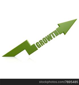 Growth arrow up green