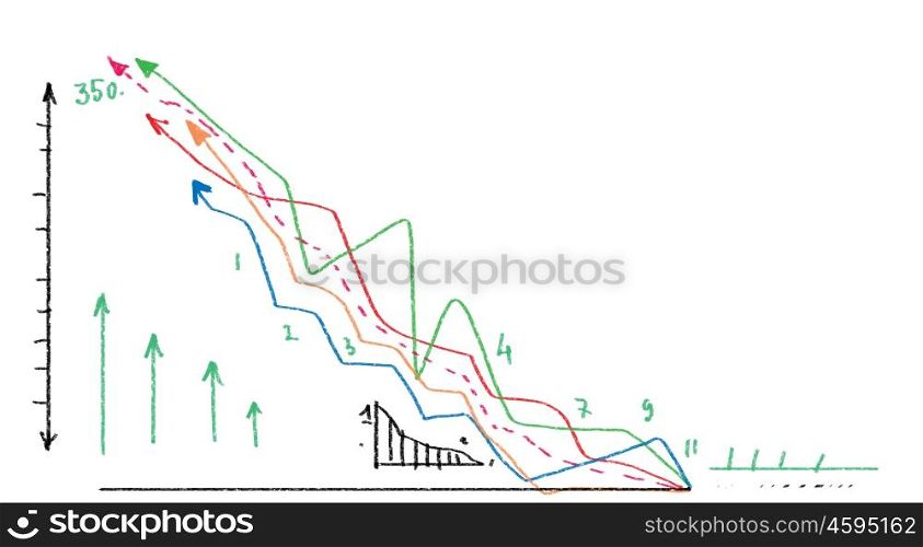 Growth concept. Background image with increasing graph. Marketing strategy