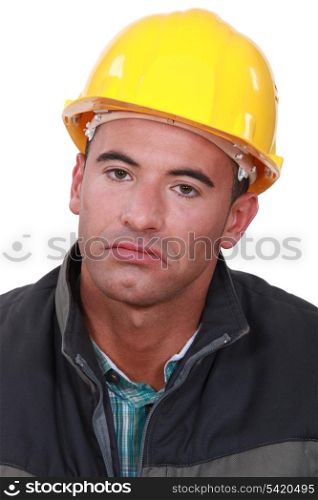 Grumpy manual worker