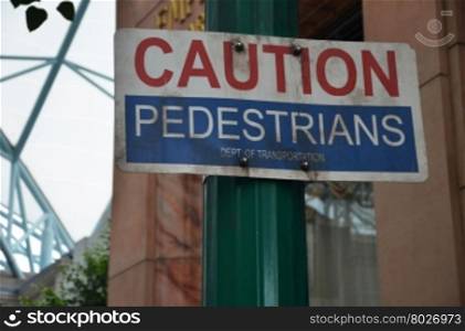 Grundge Caution pedestrian crossing signs, traffic signs
