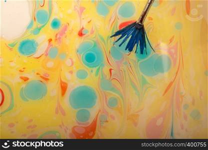 Grunge abstract paint patterns on colorful background