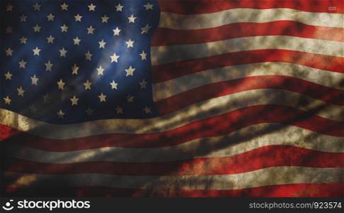 Grunge american flag texture background