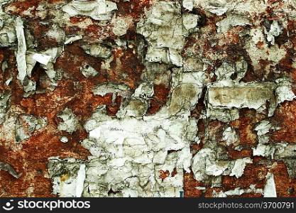 grunge background of metal blade with paper