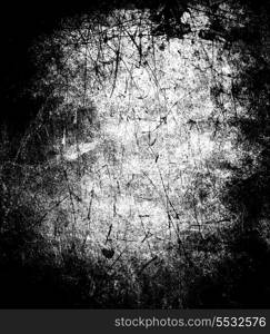 Grunge background with scratches in black and white