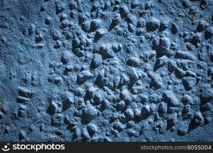 Grunge blue painted wall for texture background