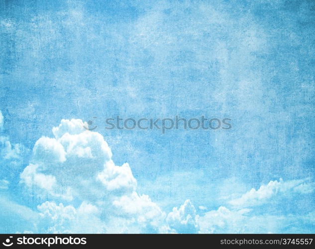 Grunge blue sky background with space for text