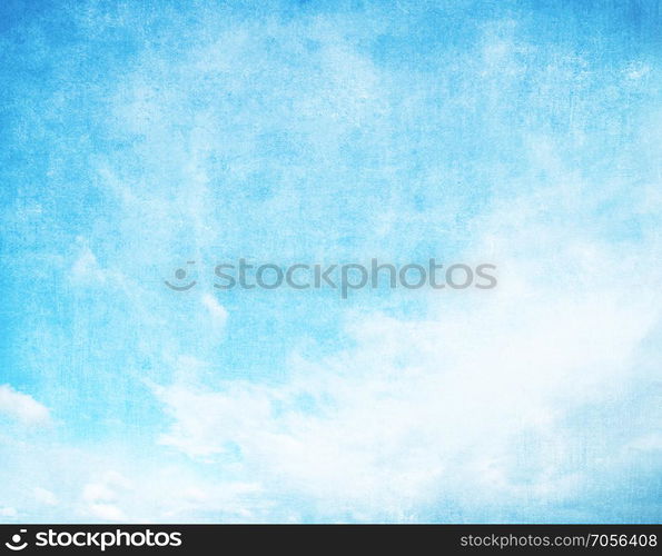 Grunge blue sky background with space for text