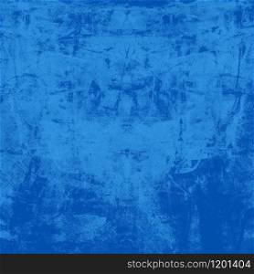 Grunge blue wall background or texture
